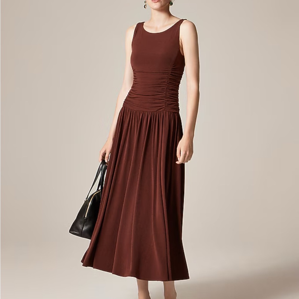 J. Crew Brown Sleeveless Maxi Dress